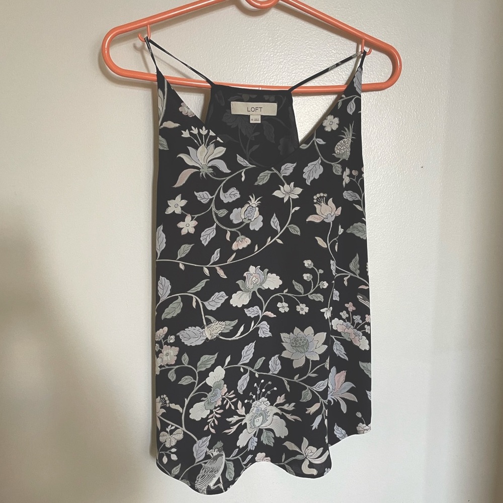 Loft Floral Flowy Tank Top